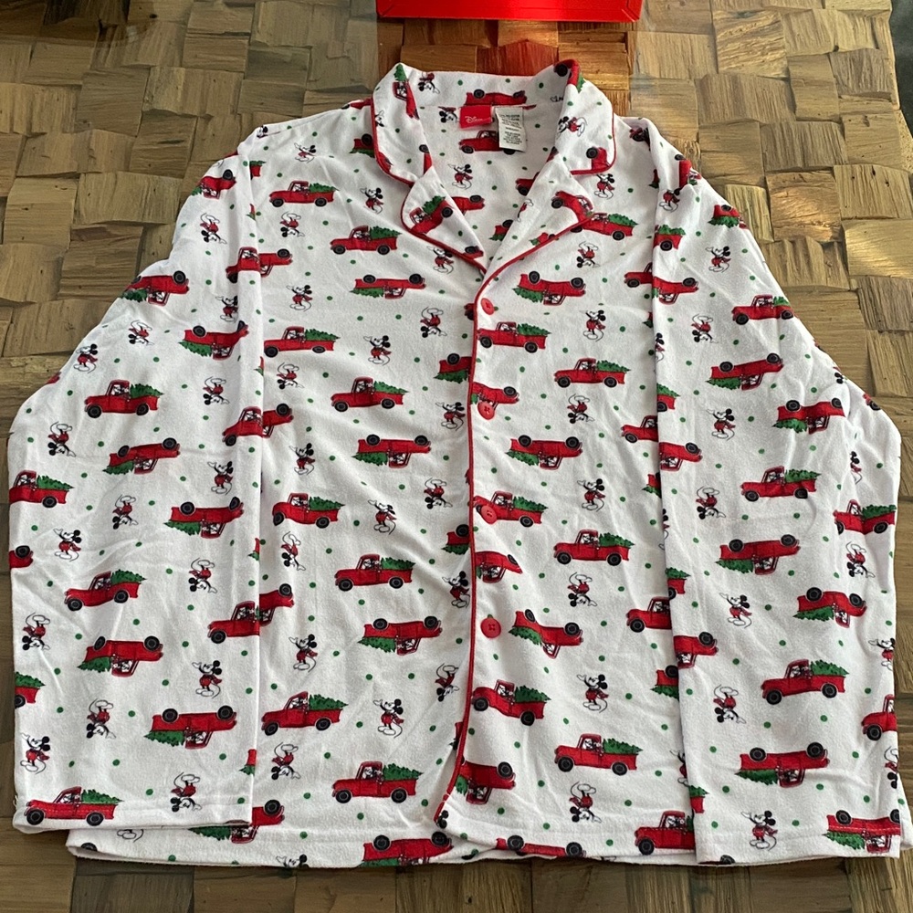 Disney Red and White Pajama Top